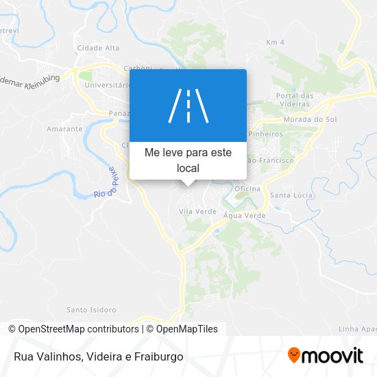Rua Valinhos mapa
