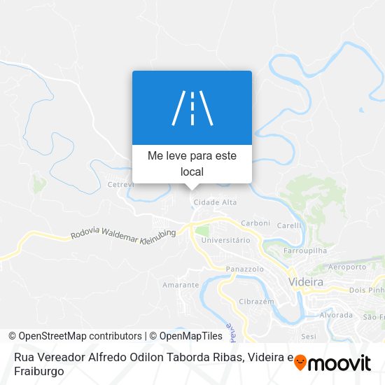 Rua Vereador Alfredo Odilon Taborda Ribas mapa