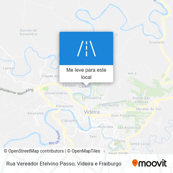 Rua Vereador Etelvino Passo mapa
