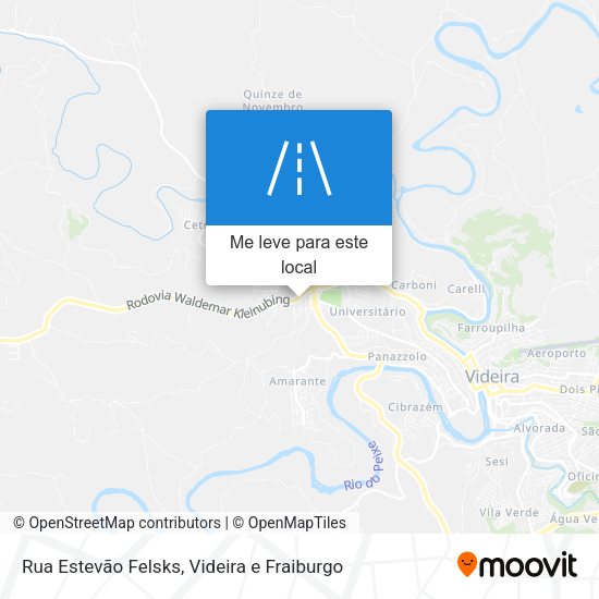 Rua Estevão Felsks mapa