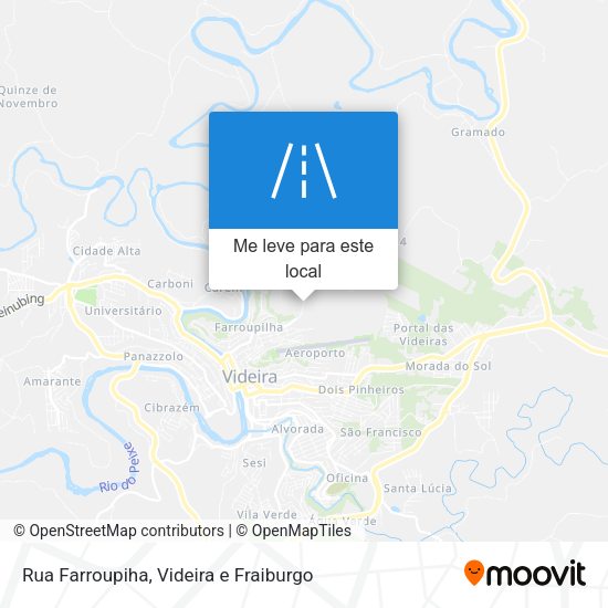 Rua Farroupiha mapa