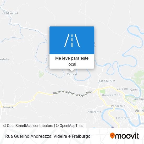 Rua Guerino Andreazza mapa