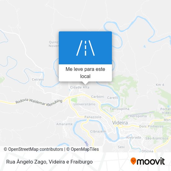 Rua Ângelo Zago mapa