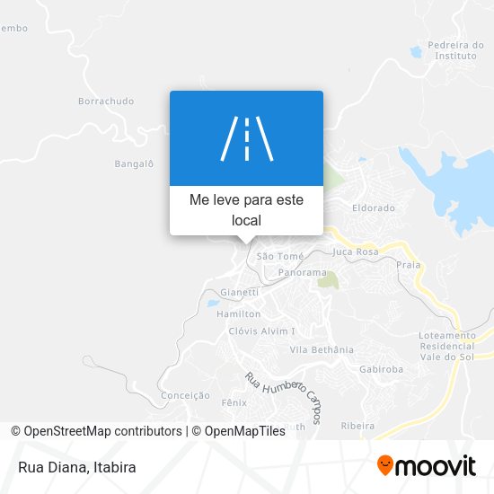 Rua Diana mapa