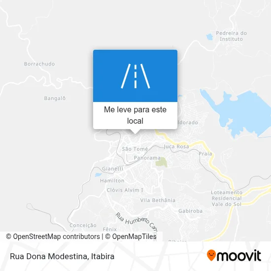 Rua Dona Modestina mapa