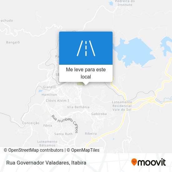 Rua Governador Valadares mapa