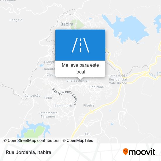 Rua Jordânia mapa