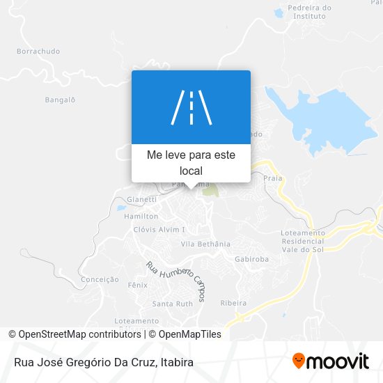 Rua José Gregório Da Cruz mapa