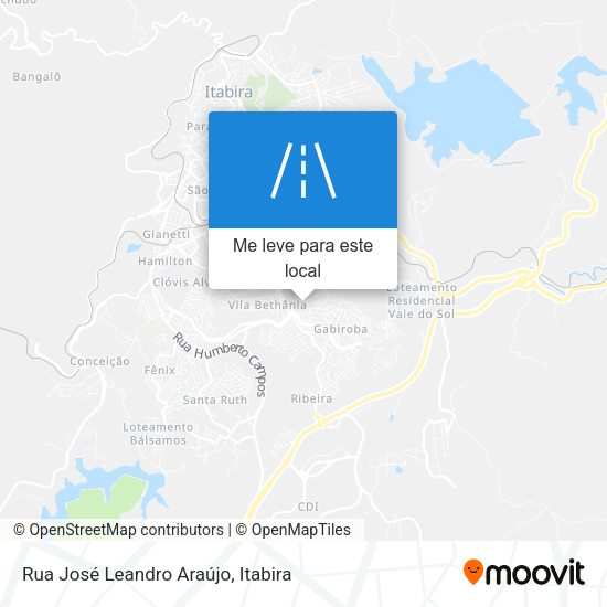 Rua José Leandro Araújo mapa