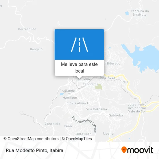 Rua Modesto Pinto mapa