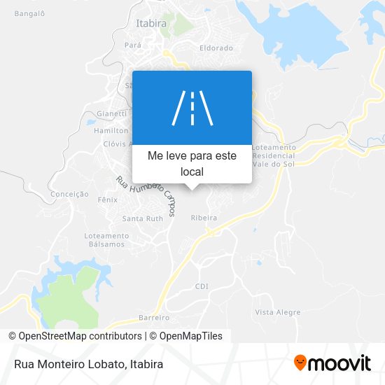 Rua Monteiro Lobato mapa
