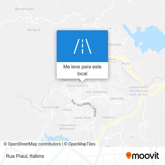 Rua Piauí mapa