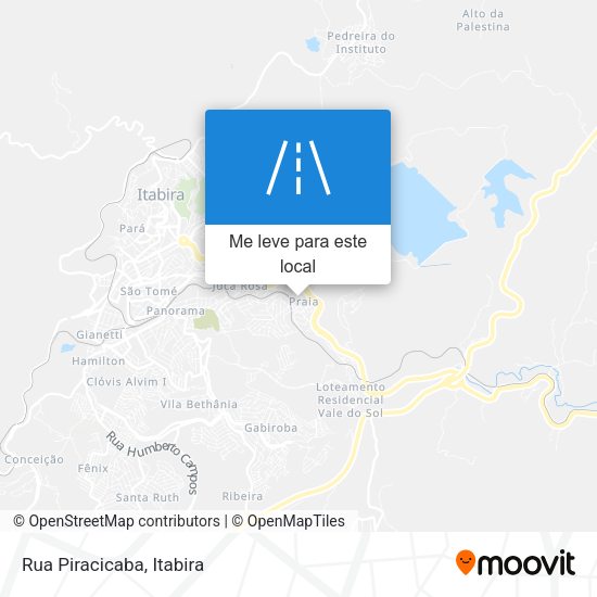 Rua Piracicaba mapa