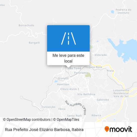 Rua Prefeito José Elizário Barbosa mapa