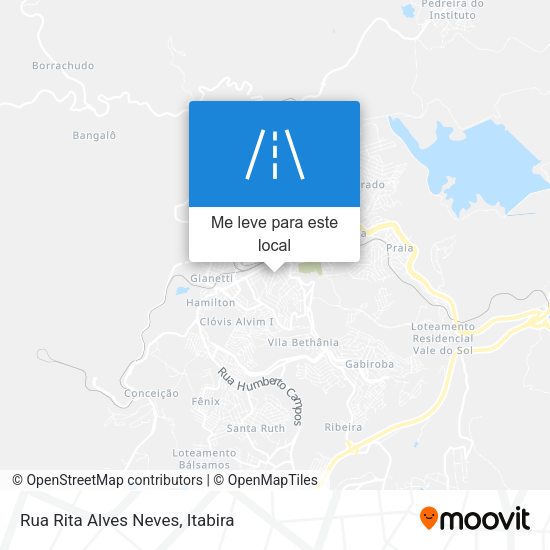 Rua Rita Alves Neves mapa