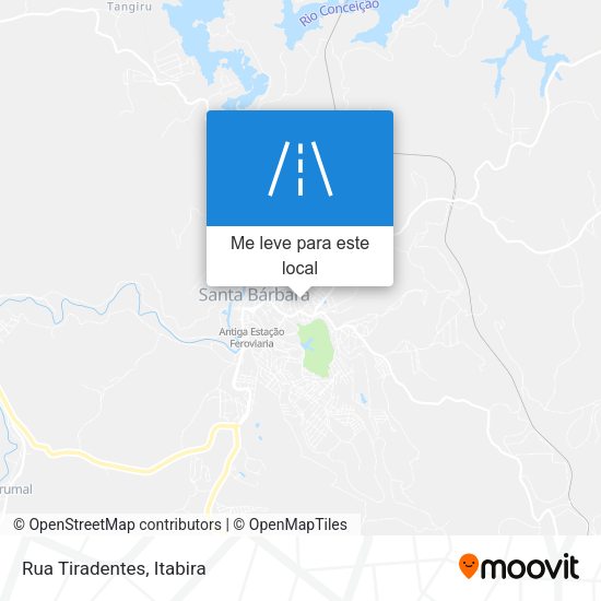 Rua Tiradentes mapa