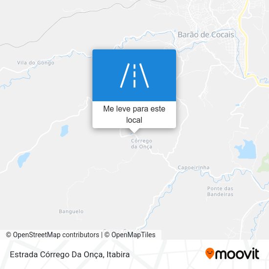 Estrada Córrego Da Onça mapa