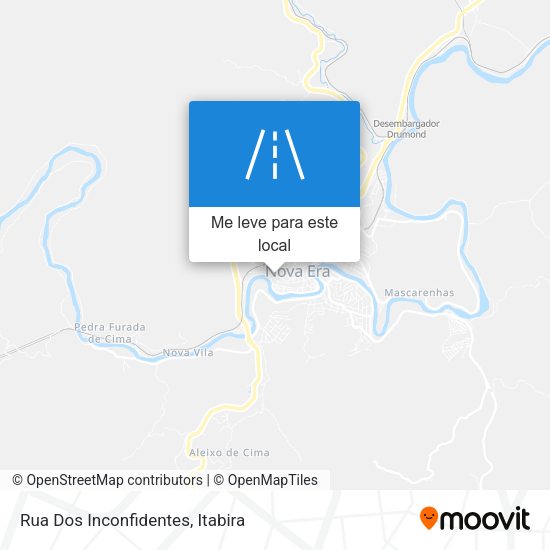 Rua Dos Inconfidentes mapa