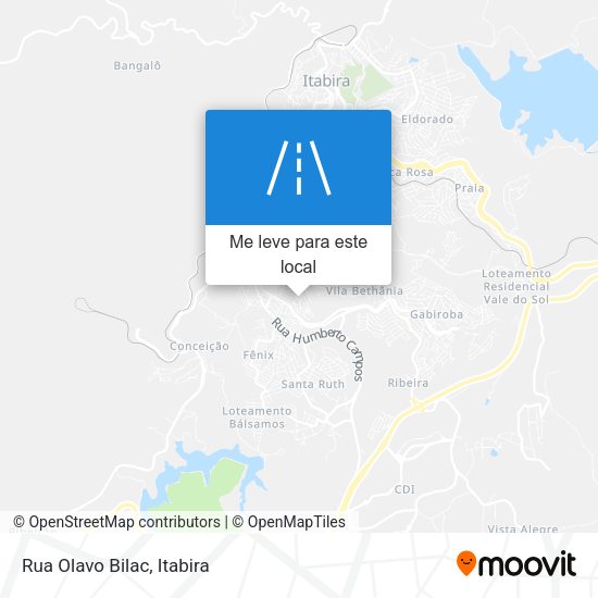 Rua Olavo Bilac mapa