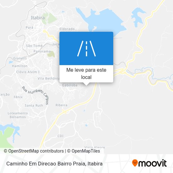 Caminho Em Direcao Bairro Praia mapa