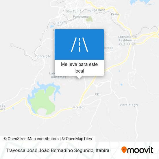 Travessa José João Bernadino Segundo mapa