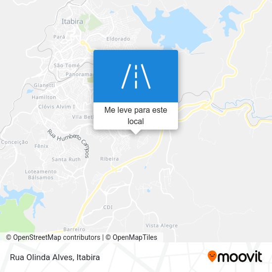Rua Olinda Alves mapa