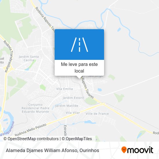 Alameda Djames William Afonso mapa