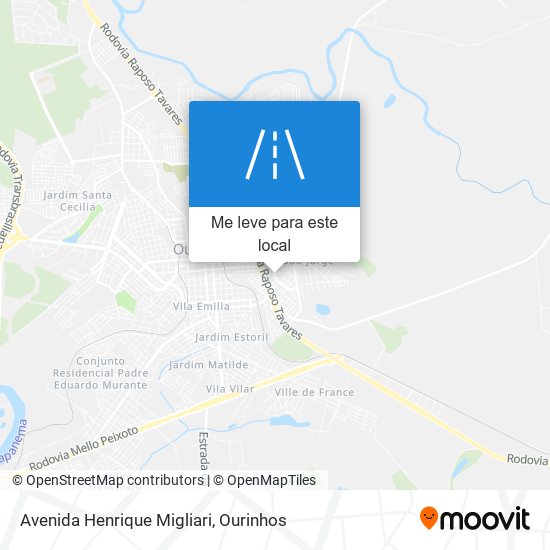 Avenida Henrique Migliari mapa