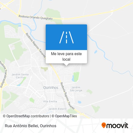 Rua Antônio Bellei mapa