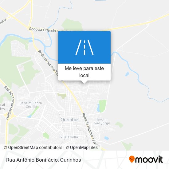Rua Antônio Bonifácio mapa