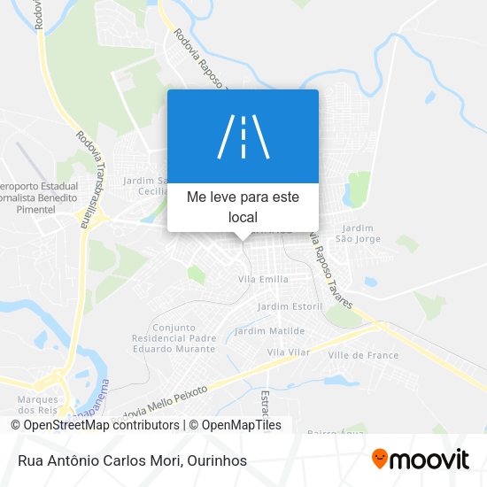 Rua Antônio Carlos Mori mapa