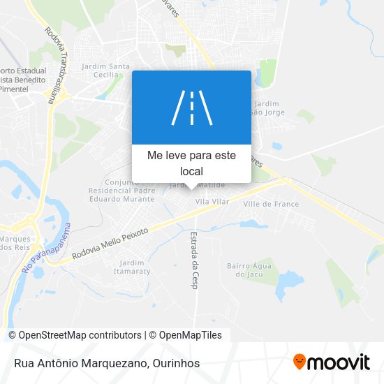 Rua Antônio Marquezano mapa