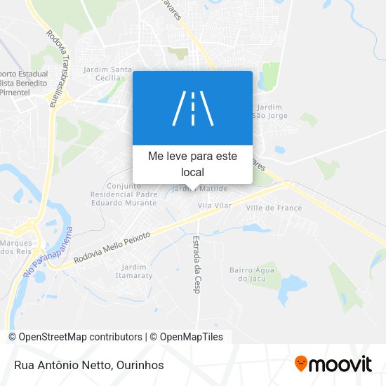 Rua Antônio Netto mapa