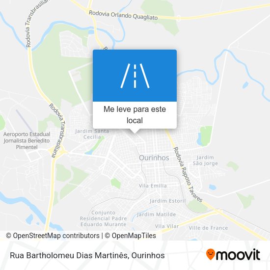 Rua Bartholomeu Dias Martinês mapa