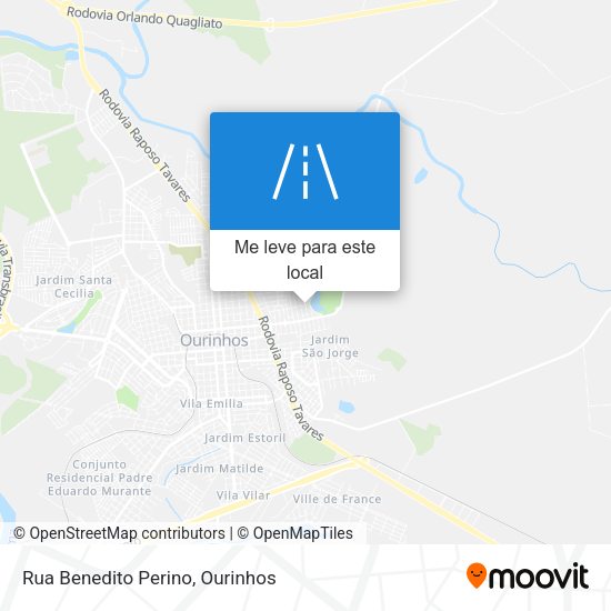 Rua Benedito Perino mapa