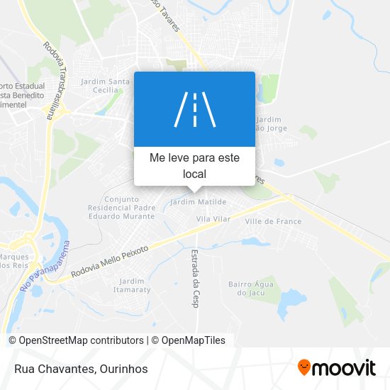 Rua Chavantes mapa