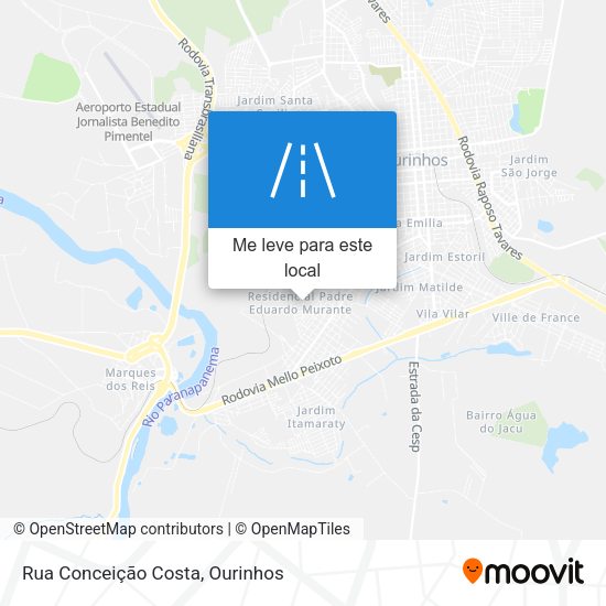 Rua Conceição Costa mapa