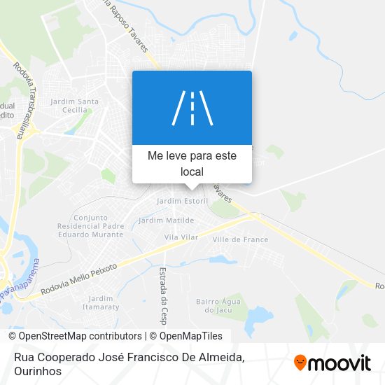 Rua Cooperado José Francisco De Almeida mapa
