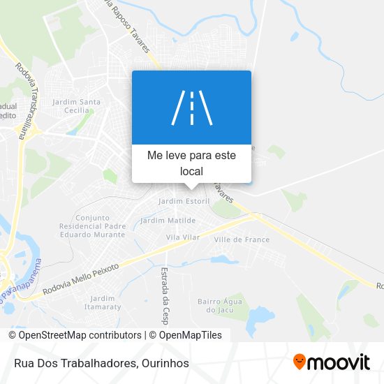 Rua Dos Trabalhadores mapa