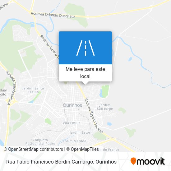 Rua Fábio Francisco Bordin Camargo mapa