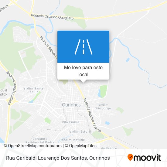 Rua Garibaldi Lourenço Dos Santos mapa