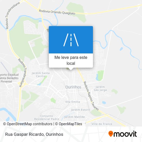 Rua Gaspar Ricardo mapa