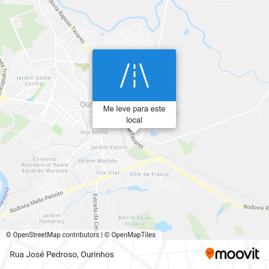 Rua José Pedroso mapa