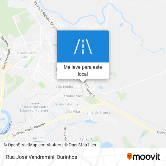 Rua José Vendramini mapa