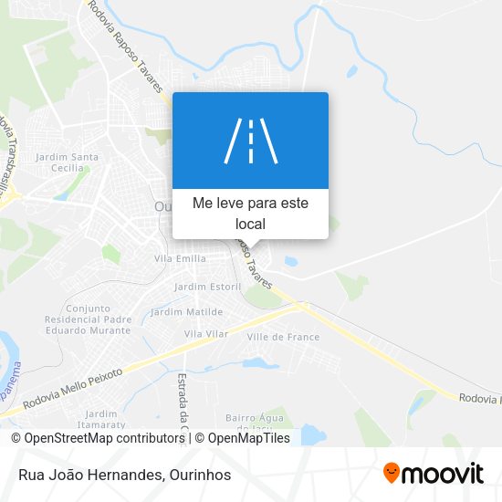 Rua João Hernandes mapa