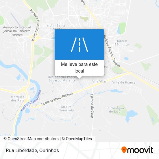 Rua Liberdade mapa