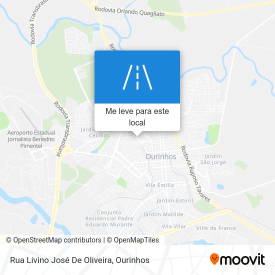 Rua Livino José De Oliveira mapa