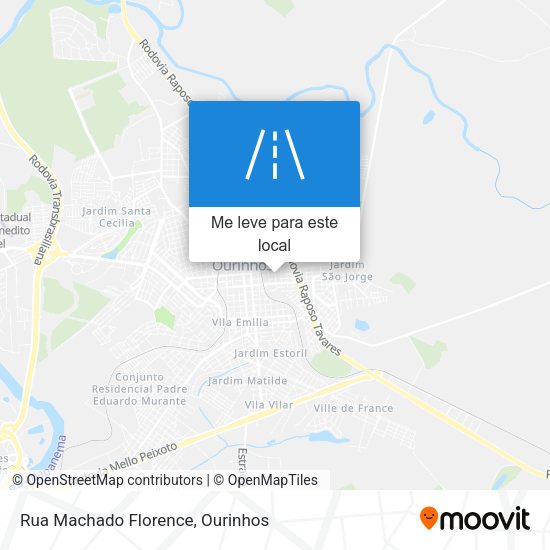 Rua Machado Florence mapa