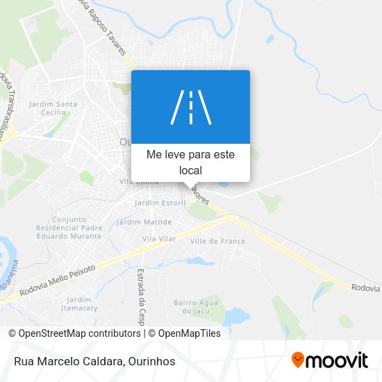 Rua Marcelo Caldara mapa