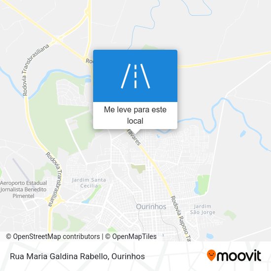 Rua Maria Galdina Rabello mapa